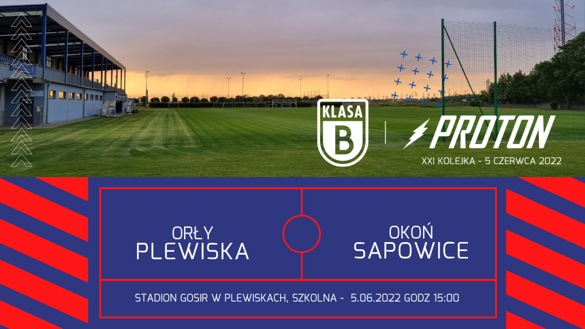 21 kolejka: Orły Plewiska – Okoń Sapowice